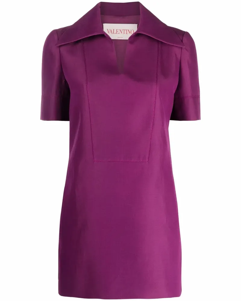 Valentino Garavani Kleid mit offenem Kragen - Violett Violett