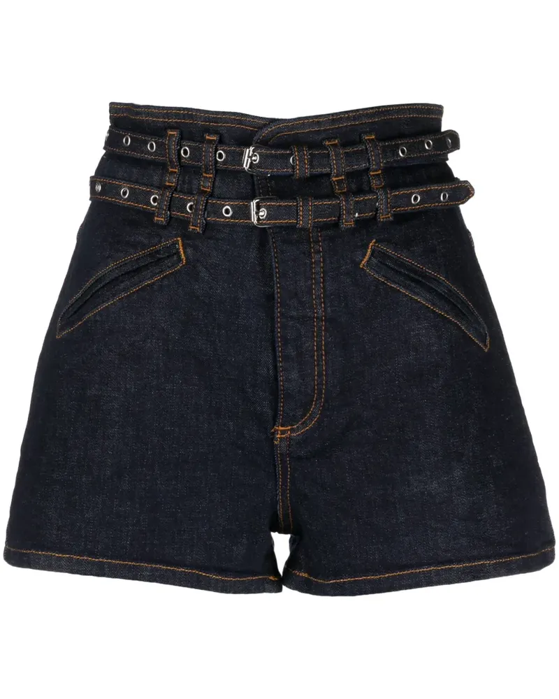 Philosophy Di Lorenzo Serafini Hoch sitzende Jeans-Shorts - Blau Blau