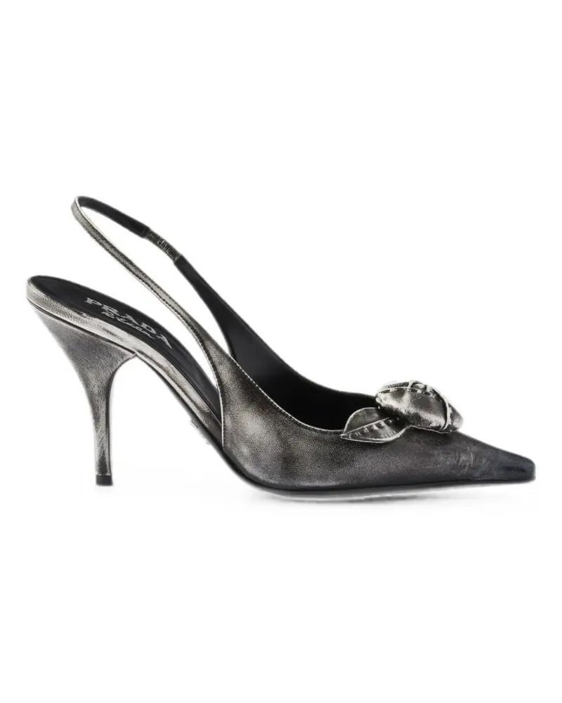 Prada leather slingback pumps - Schwarz Schwarz