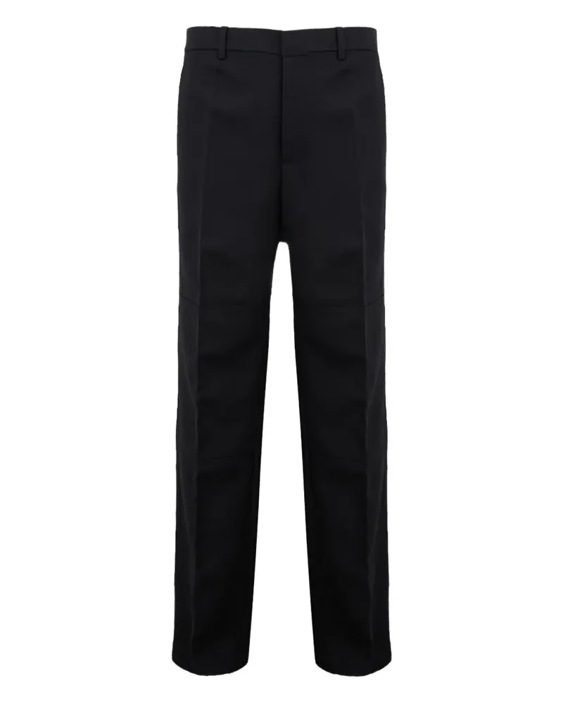 Helmut Lang Hose mit Bundfalten - Schwarz Schwarz
