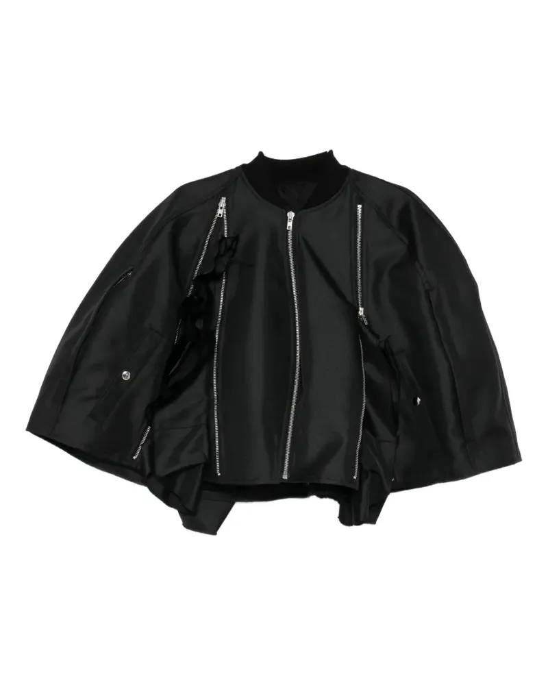 Comme des Garçons ruffled cropped jacket - Schwarz Schwarz