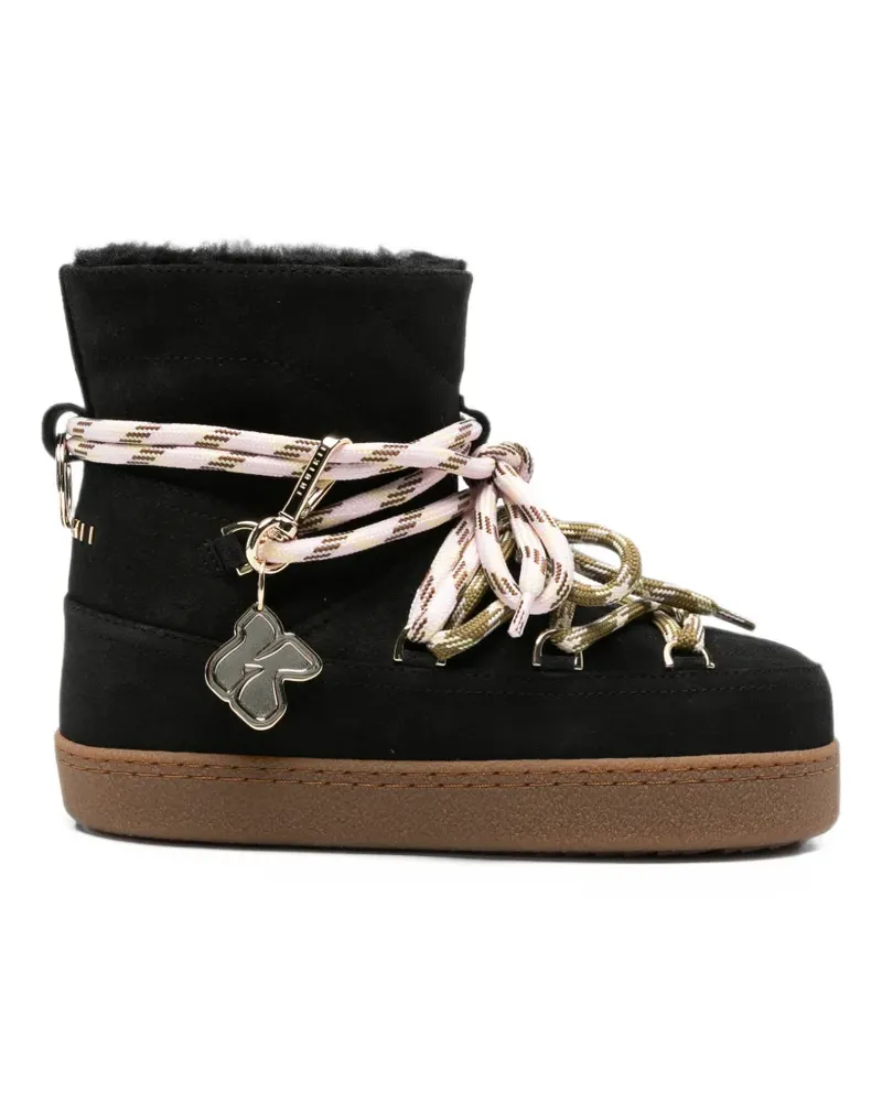 INUIKII quilted lace-up boots - Schwarz Schwarz