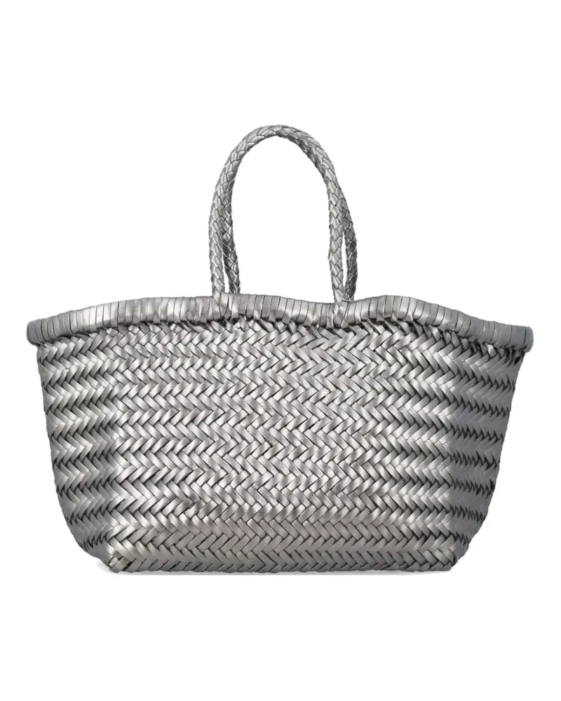 Dragon Diffusion small Triple Jump leather tote bag - Silber Silber