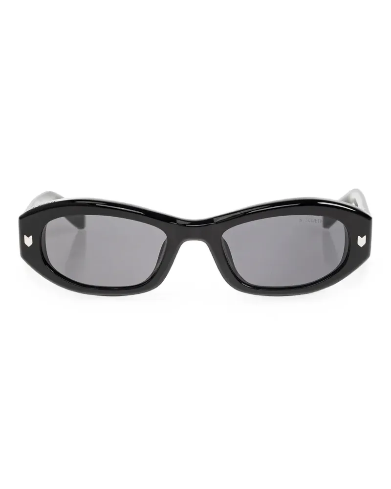 Kitsuné x A. Society Sonnenbrille mit rechteckigem Gestell - Schwarz Schwarz