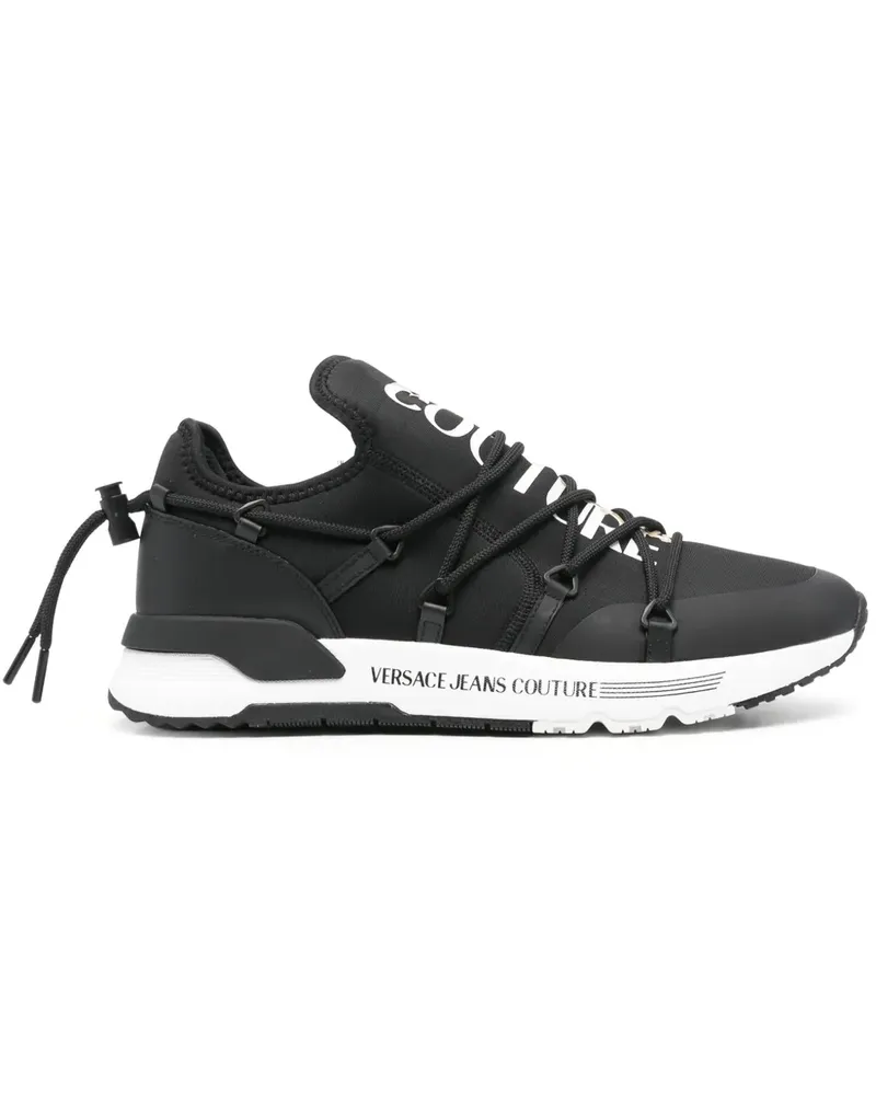 Versace Jeans Sneakers mit Logo-Print - Schwarz Schwarz