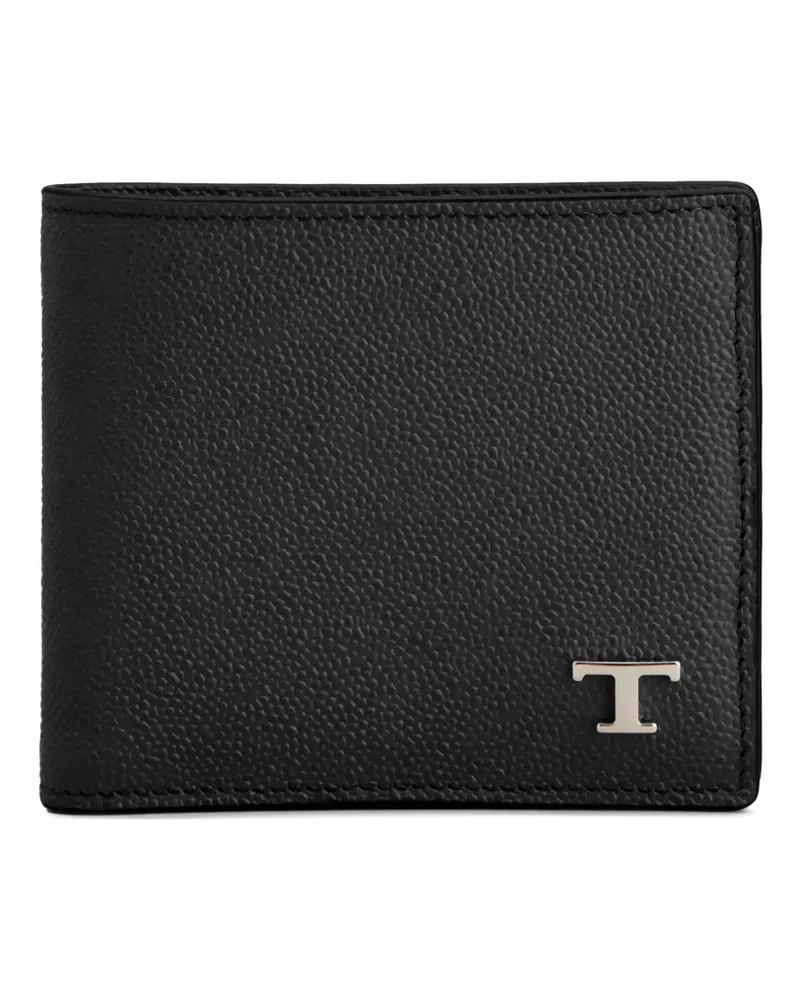 TOD'S Portemonnaie mit Logo-Schild - Schwarz Schwarz