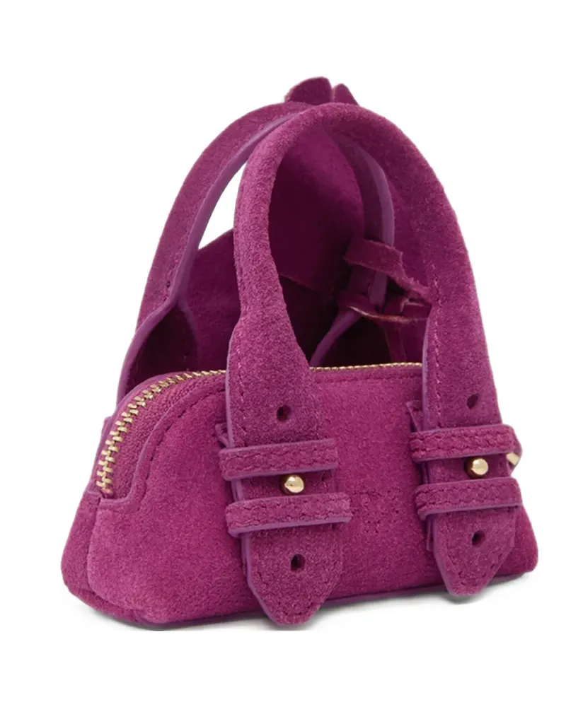 Pinko nano Escape Love Birds suede mini bag - Violett Violett