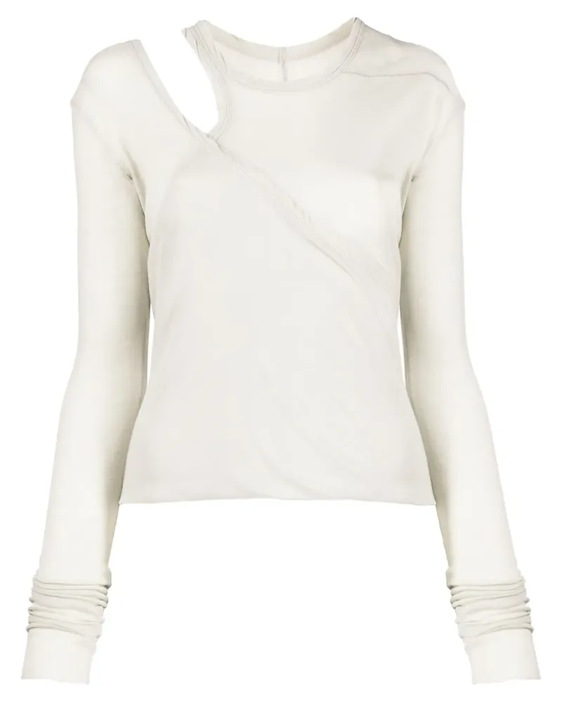 Rick Owens Oberteil mit Cut-Out - Grau Grau