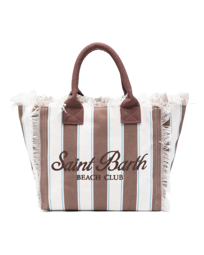 MC2 Saint Barth Vanity logo-embroidered beach bag - Braun Braun