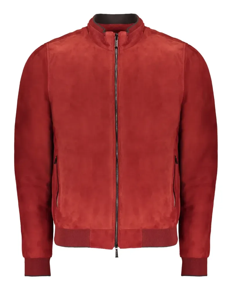 MOORER padded leather jacket - Rot Rot