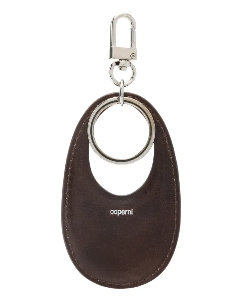 COPERNI Swipe leather keychain - Braun Braun