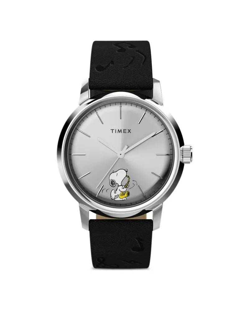 Timex x Peanuts Marlin Automatic Saxophone 40mm - Schwarz Schwarz