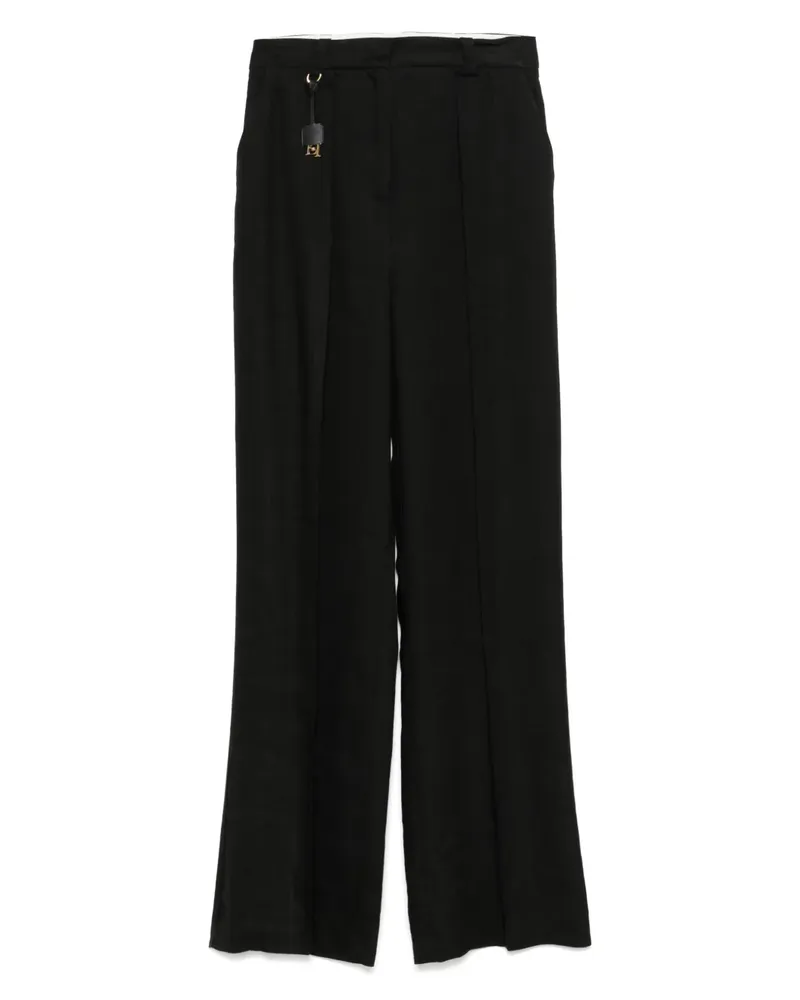 Elisabetta Franchi Hose mit Logo-Anhänger - Schwarz Schwarz