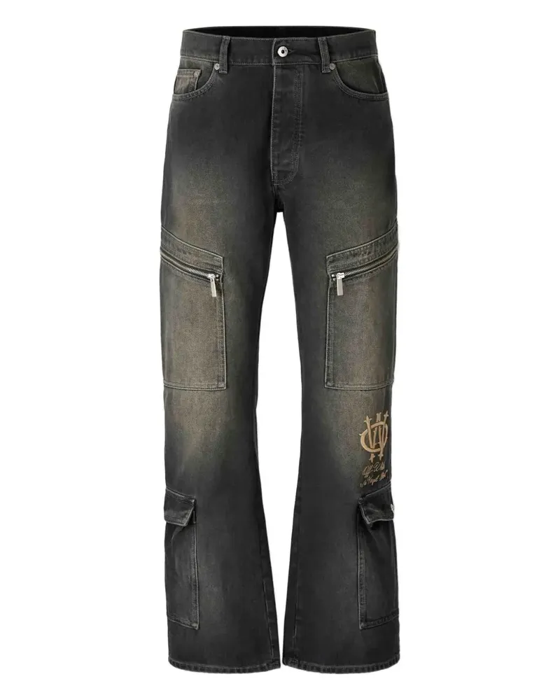 OFF-WHITE Ausgestellte Jeans mit Taschen - Grau Grau