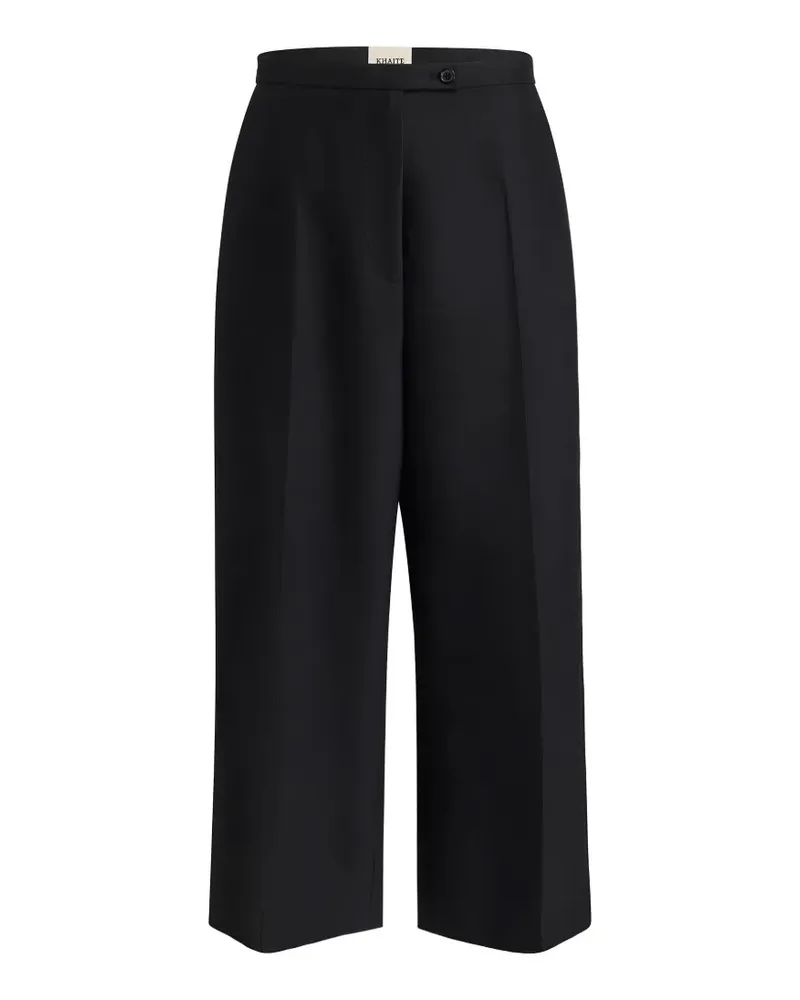 KHAITE Cropped-Hose mit weitem Bein - Schwarz Schwarz