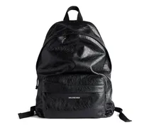 Explorer Rucksack aus Leder - Schwarz