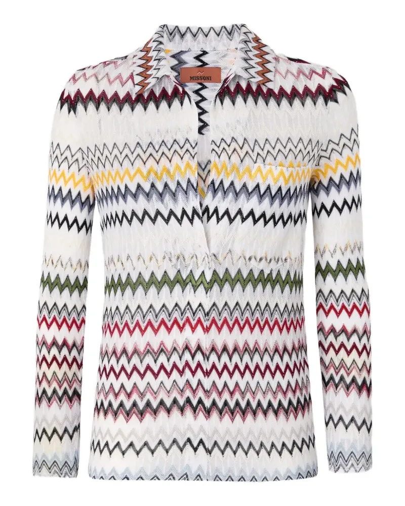 Missoni zig zag long-sleeve T-shirt - Weiß Weiß