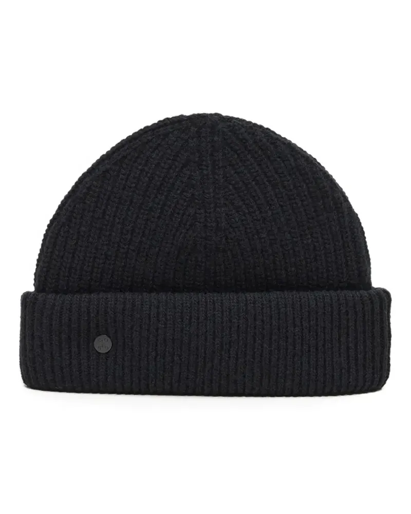 Closed Gerippte Beanie mit Umschlag - Schwarz Schwarz