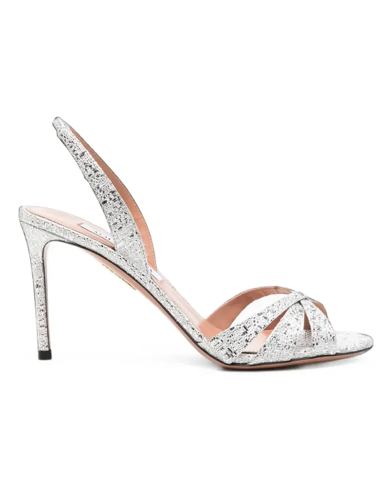Aquazzura metallic-effect slingback sandals - Silber Silber