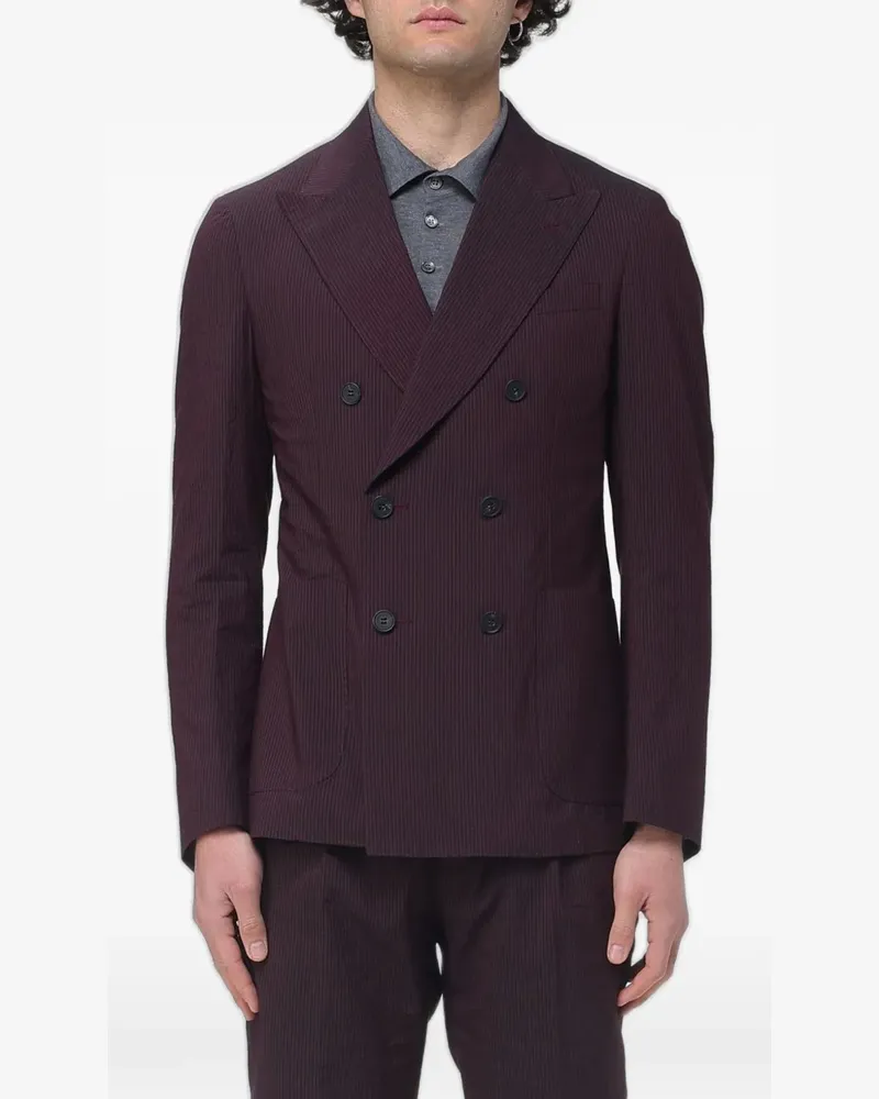 Antonio Marras pinstripe double-breasted blazer - Rot Rot
