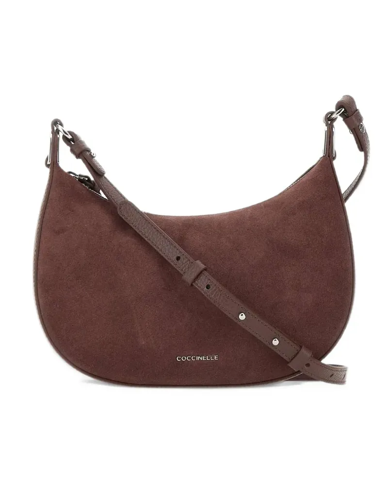 Coccinelle Fujiko suede shoulder bag - Braun Braun