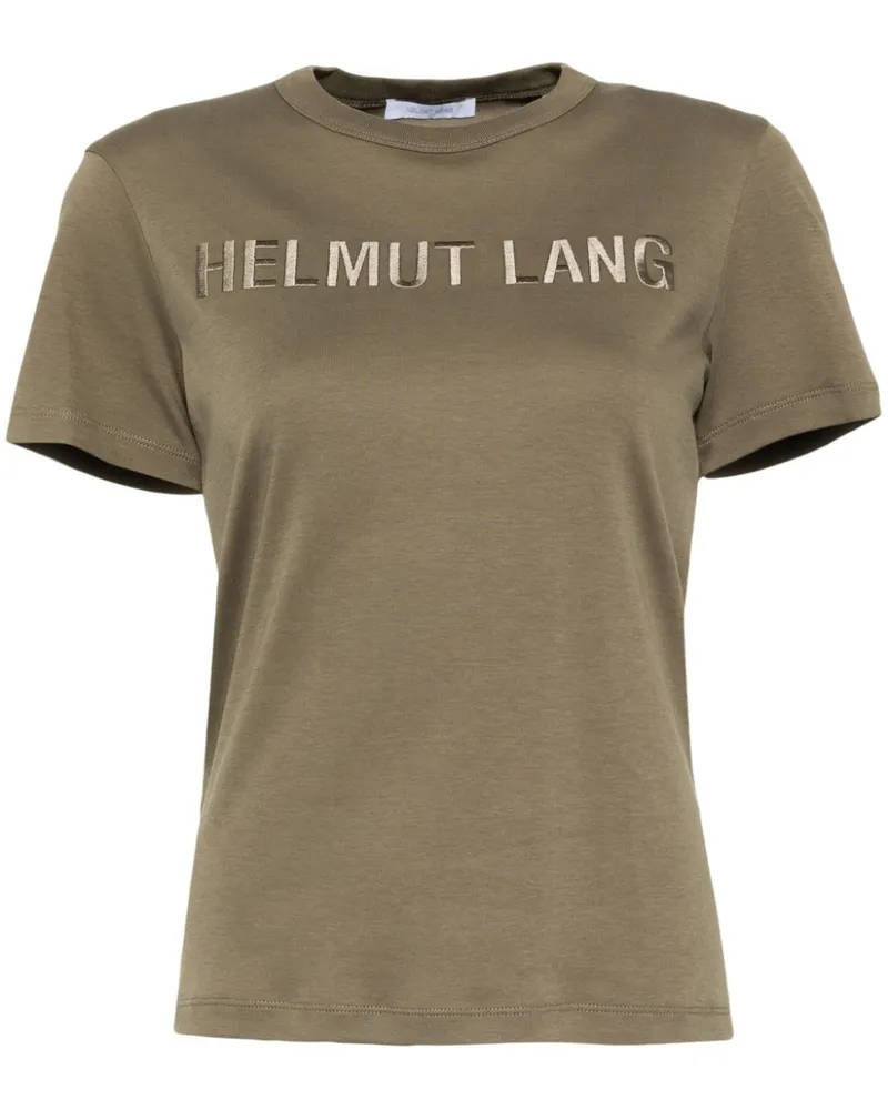 Helmut Lang Schmales T-Shirt mit Logo - Nude Nude