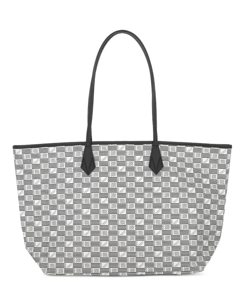 Moreau Paris Gemusterte Saint Tropez Schultertasche - Weiß Weiß