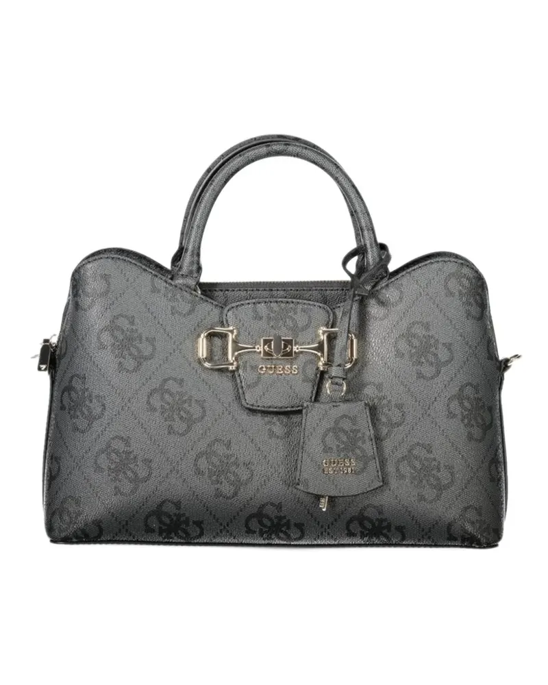 Guess Janie Horsebit-Tote Bag mit Monogramm - Grau Grau