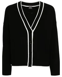 HUGO BOSS Cardigan mit V-Ausschnitt Schwarz