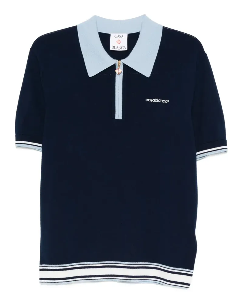 Casablanca Paris Poloshirt mit Reißverschluss - Blau Blau