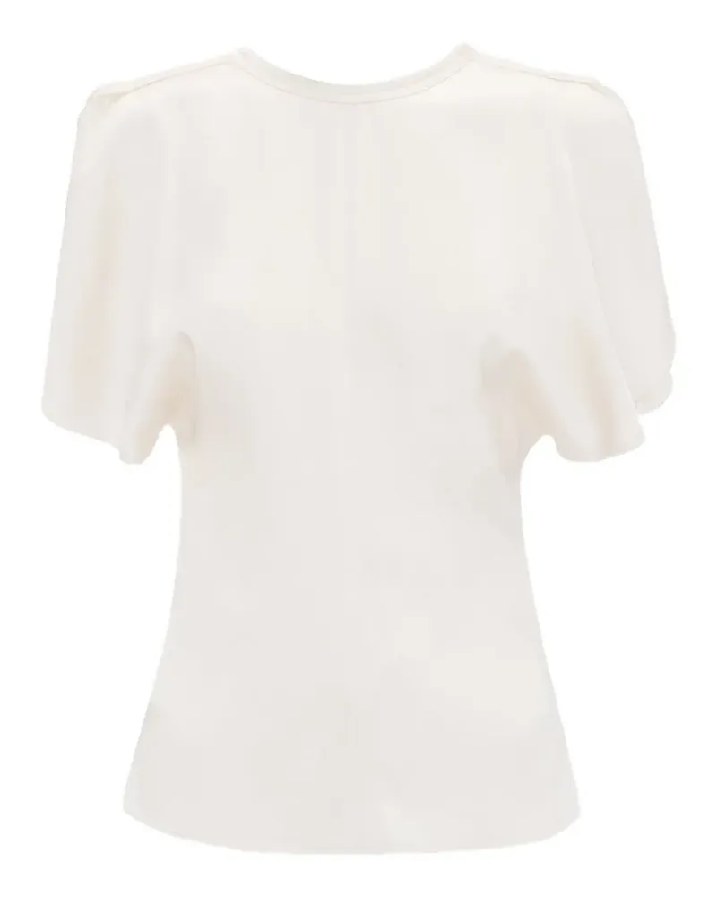 Victoria Beckham Bela Bluse mit kurzen Ärmeln - Weiß Weiß