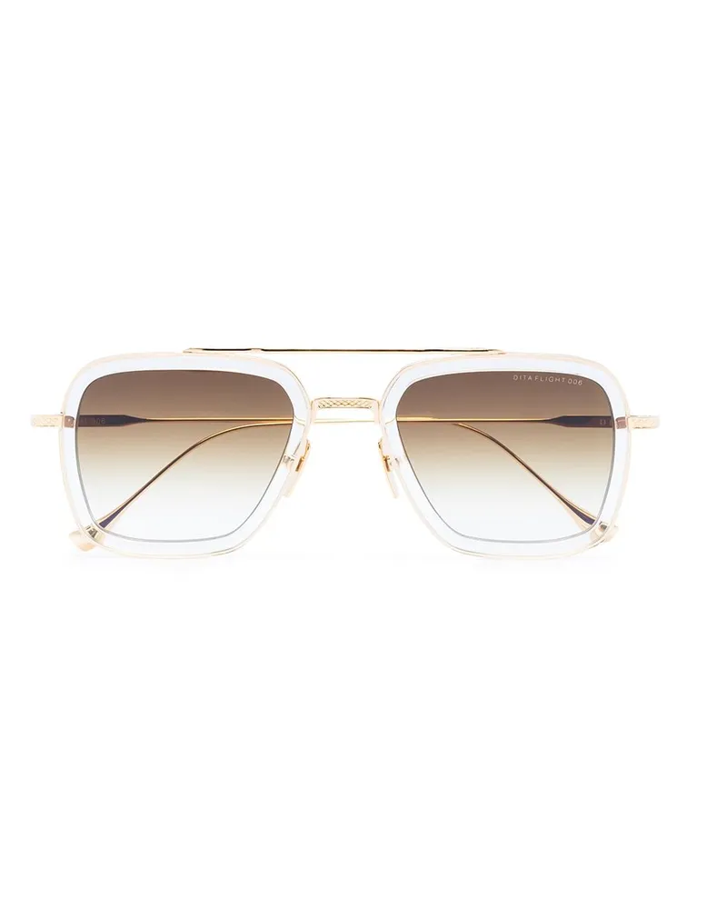 DITA Eckige Flight.006 Sonnenbrille - Gold Gold