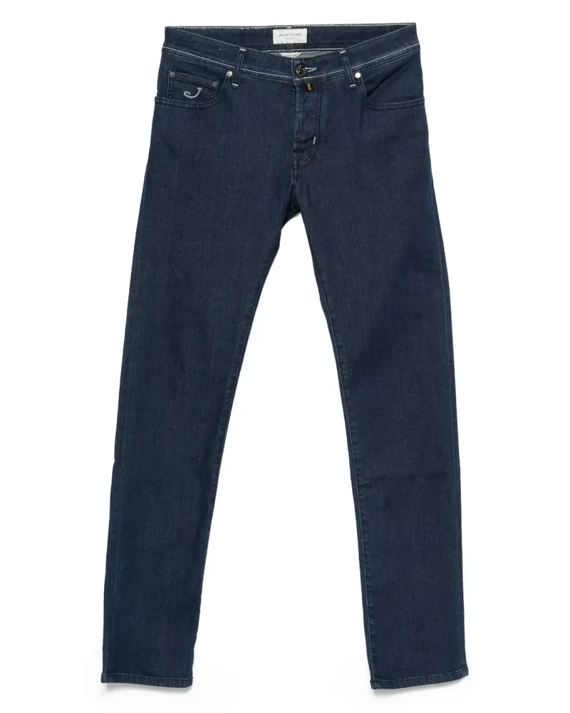 Jacob Cohën Jeans mit J-Stickerei - Blau Blau