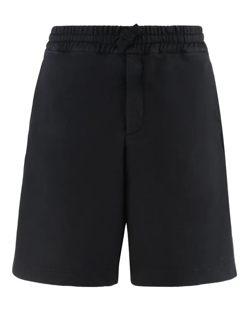 Alexander McQueen Shorts mit Logo-Stickerei - Schwarz Schwarz