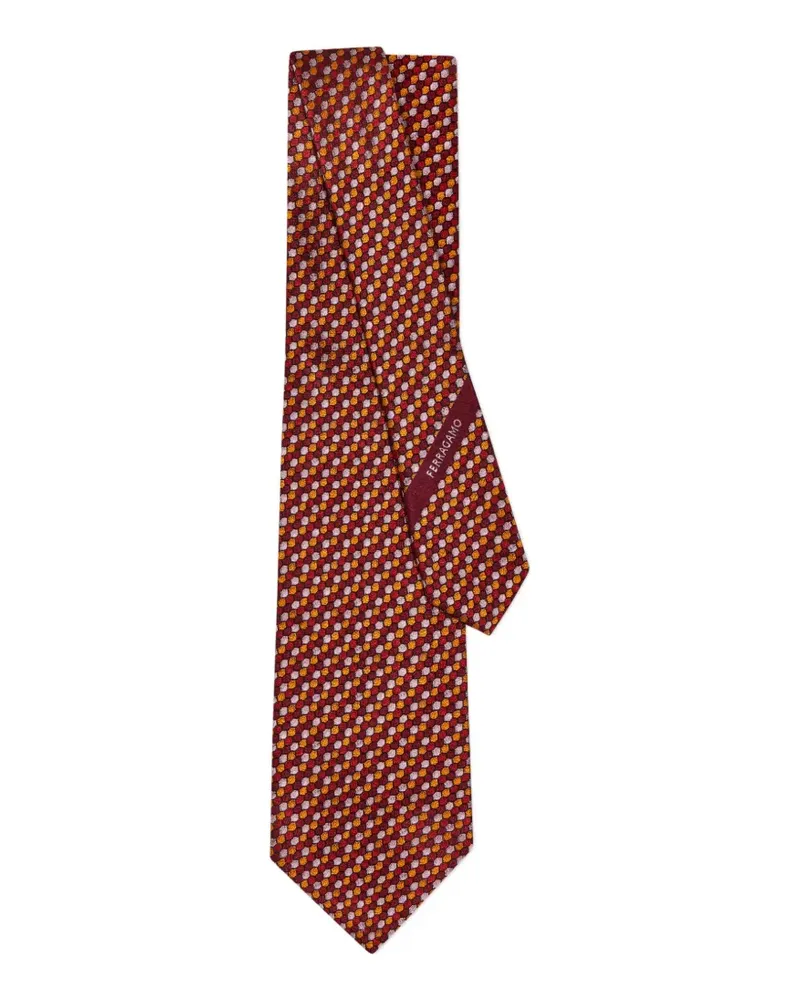 Ferragamo Krawatte mit Murrina-Print - Rot Rot