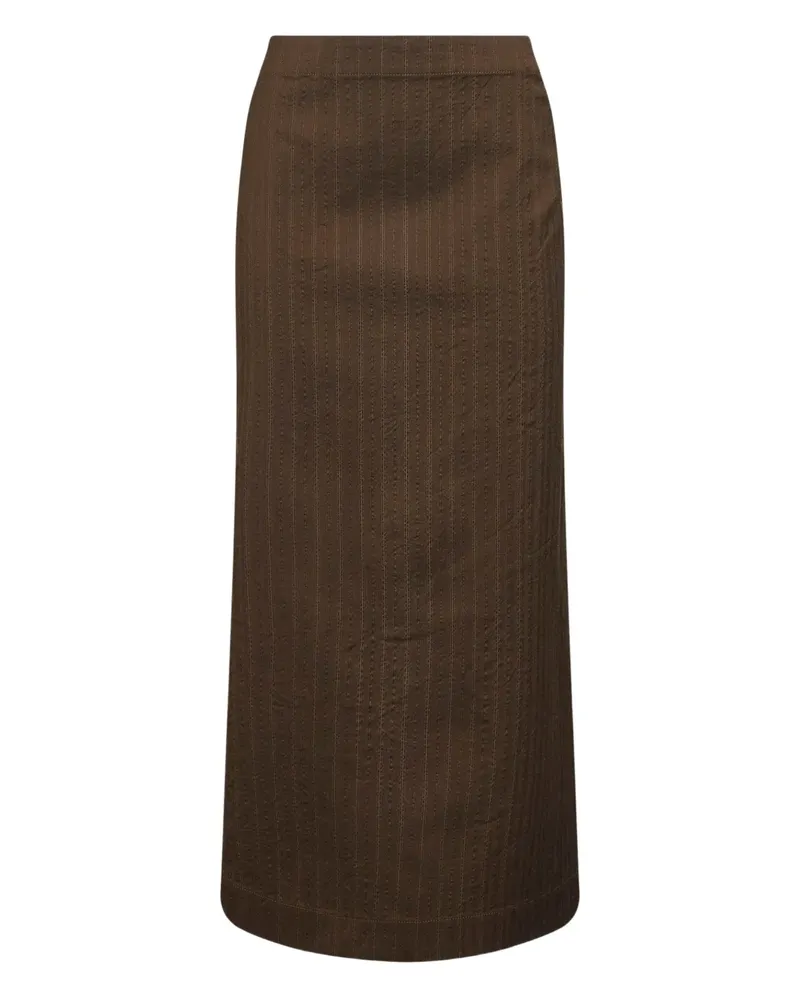 Uma Wang pinstripe button skirt - Braun Braun