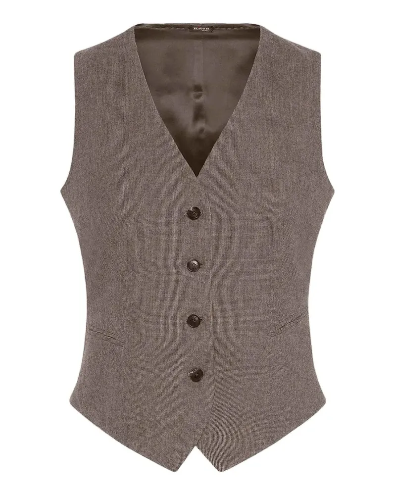 Kiton Weste aus Schurwolle - Nude Nude