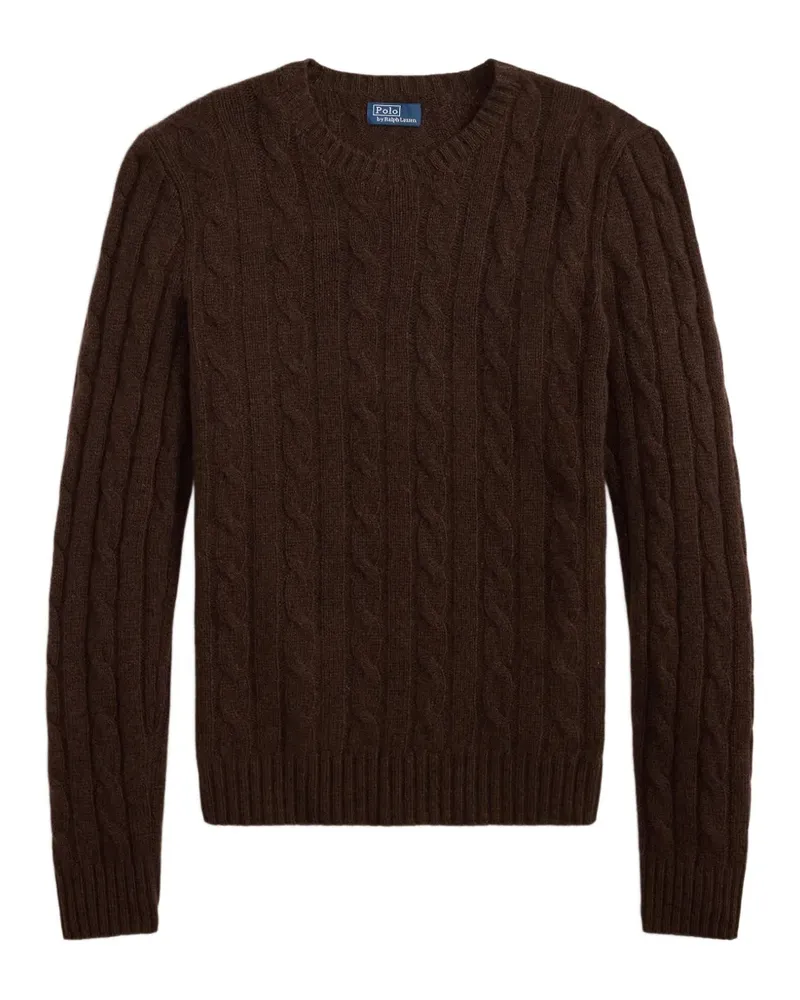 Ralph Lauren Kaschmirpullover mit Zopfmuster - Braun Braun