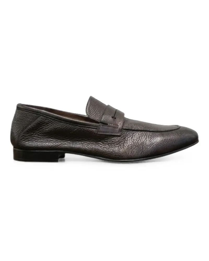 Fabi Penny-Loafer aus gekörntem Leder - Braun Braun