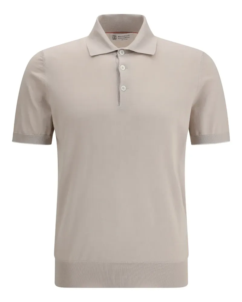 Brunello Cucinelli Poloshirt mit kurzen Ärmeln - Nude Nude