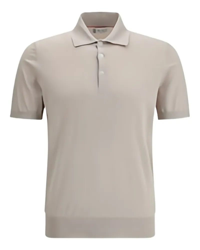 Brunello Cucinelli short-sleeve polo shirt - Nude Nude