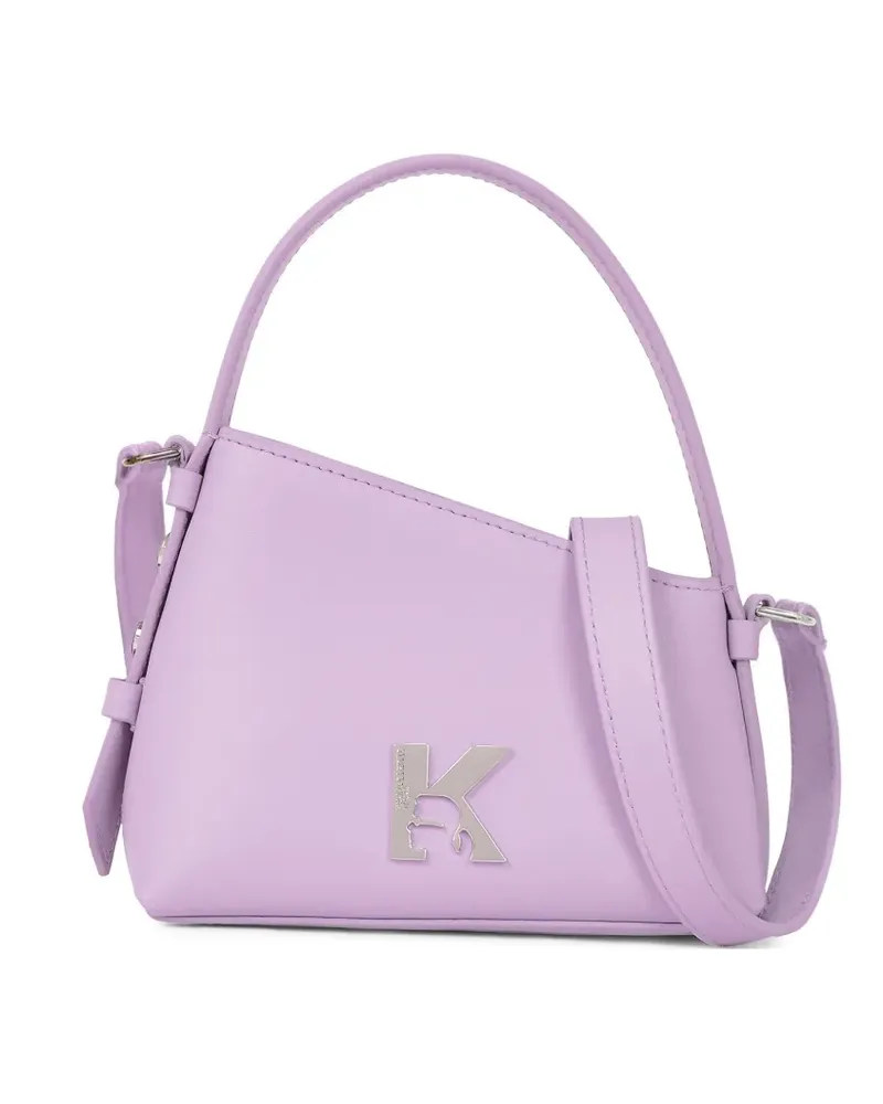 Karl Lagerfeld Umhängetasche mit Logo - Violett Violett