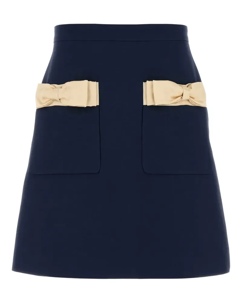 Valentino Garavani bow-pocket skirt - Blau Blau