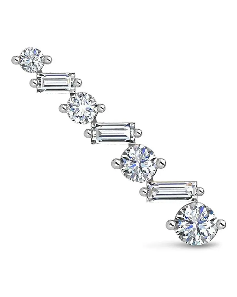 Alinka 18kt Ear Cuff aus Weißgold - Silber Silber