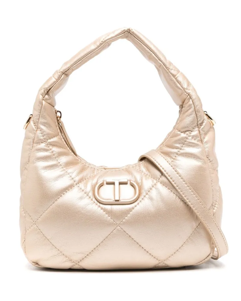 Twin-Set Kleine wattierte Schultertasche - Gold Gold