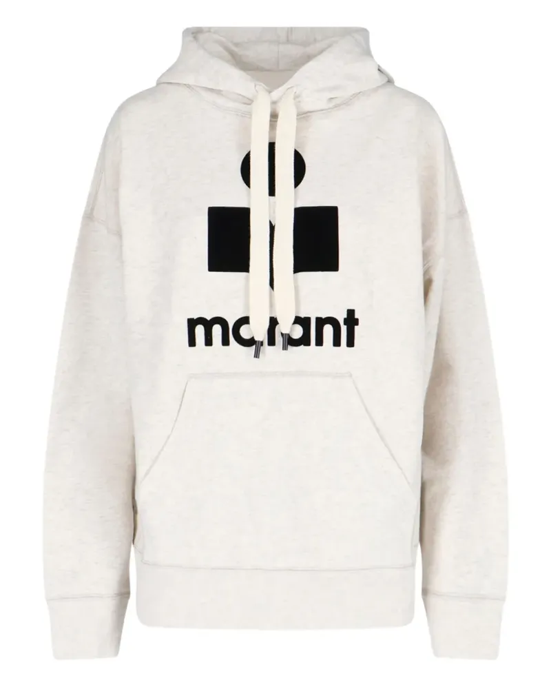 Isabel Marant Mansel logo hooded hoodie - Nude Nude