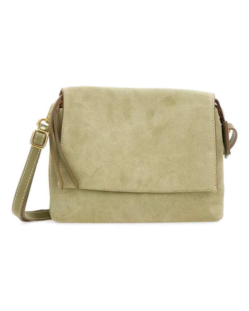 Gianni Chiarini Three Flap Schultertasche mit Reißverschluss - Grün Grün