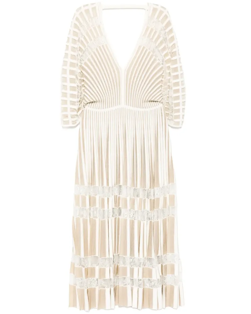 Elie Saab Gestricktes Midikleid - Nude Nude