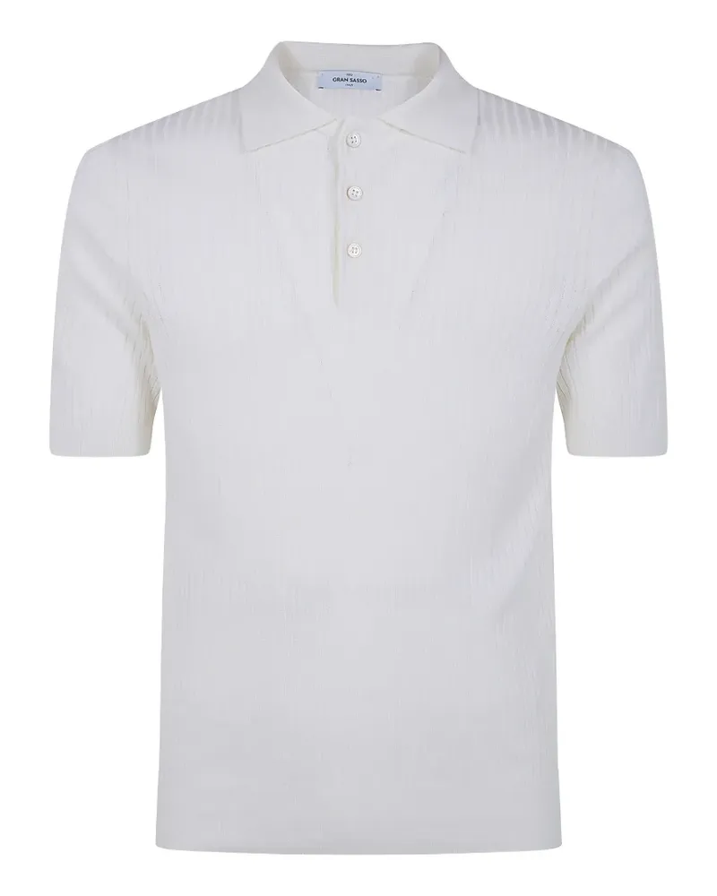 Gran Sasso ribbed polo shirt - Weiß Weiß