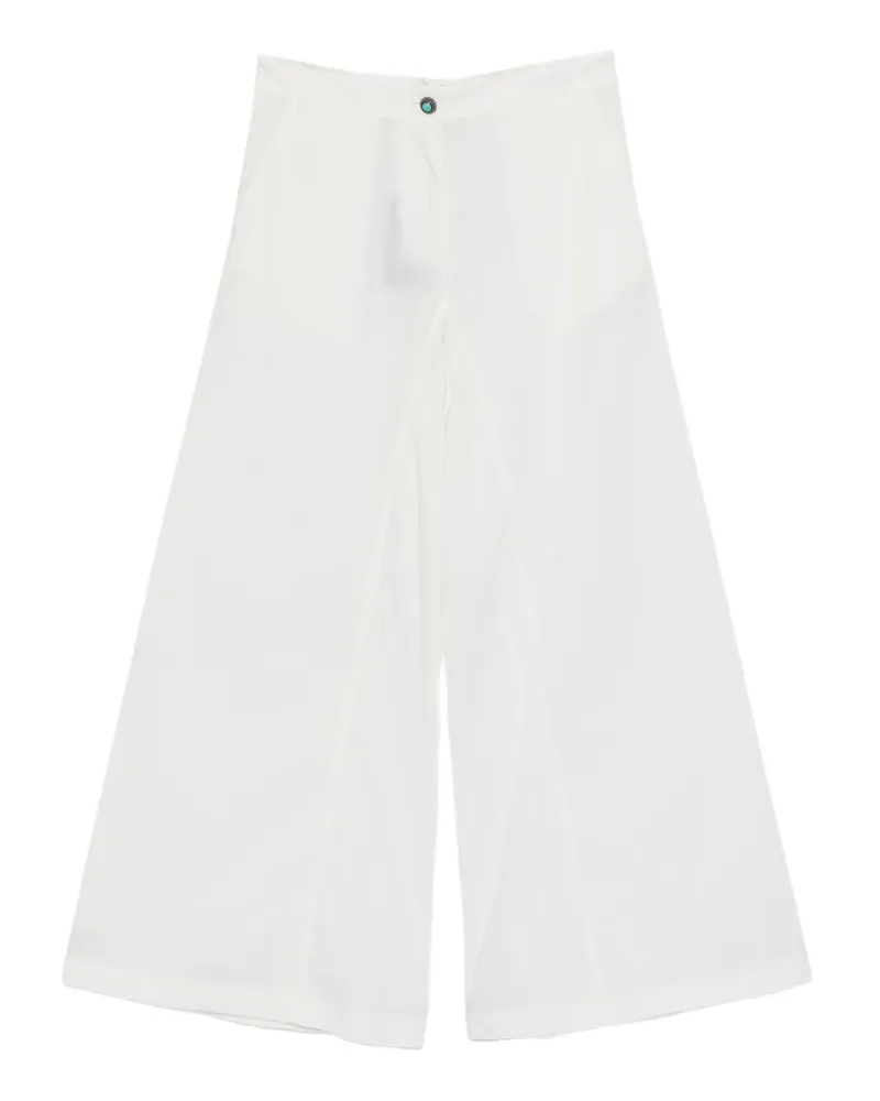 Pinko Canelli Cargohose mit verzierten Knöpfen - Weiß Weiß